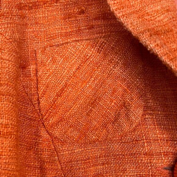 Trina Turk Coral Silk Short Sleeve Blazer Suit Jacket - Picture 6 of 11
